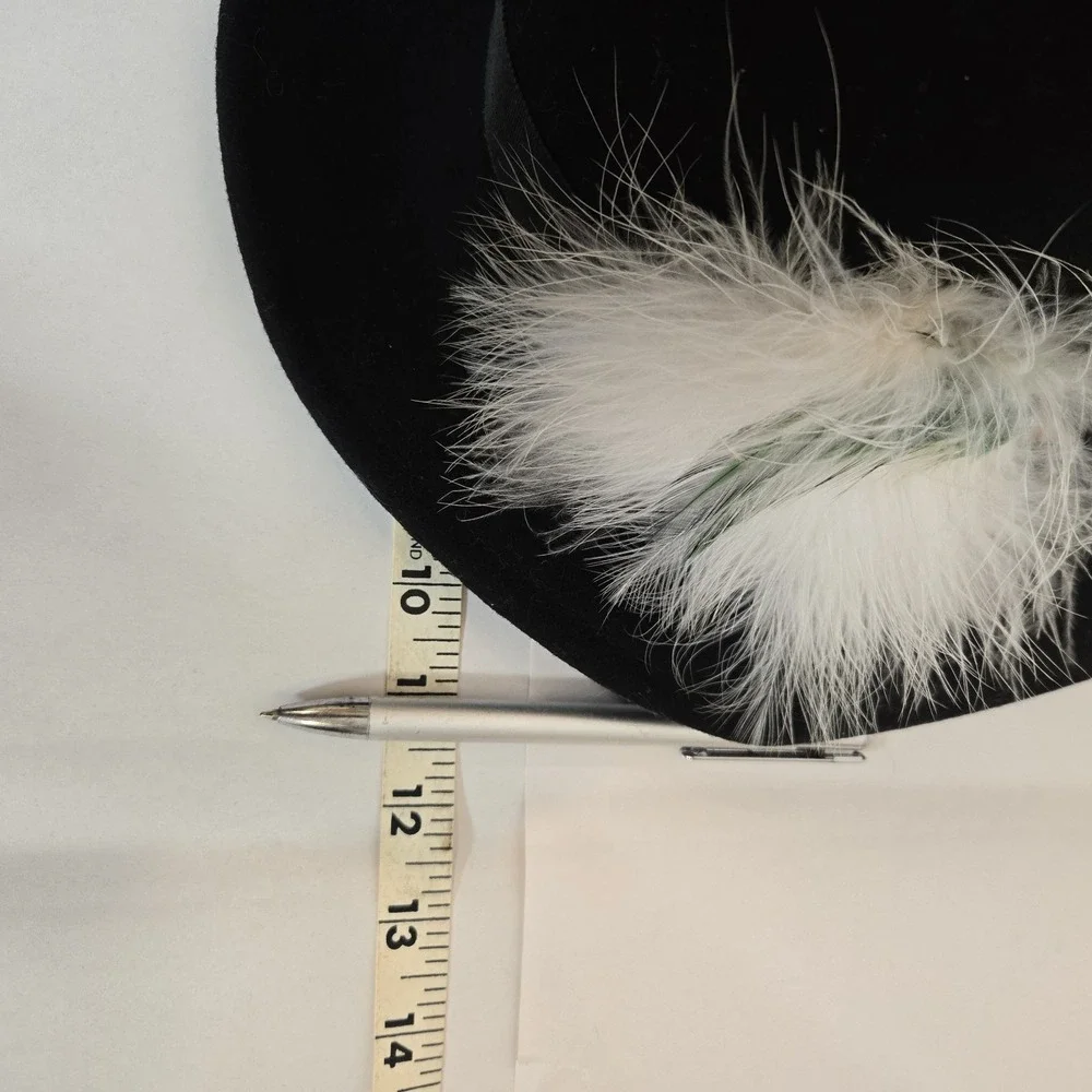 Vintage Lancaster 100% Wool Hat With Feather - Picture 12 of 12